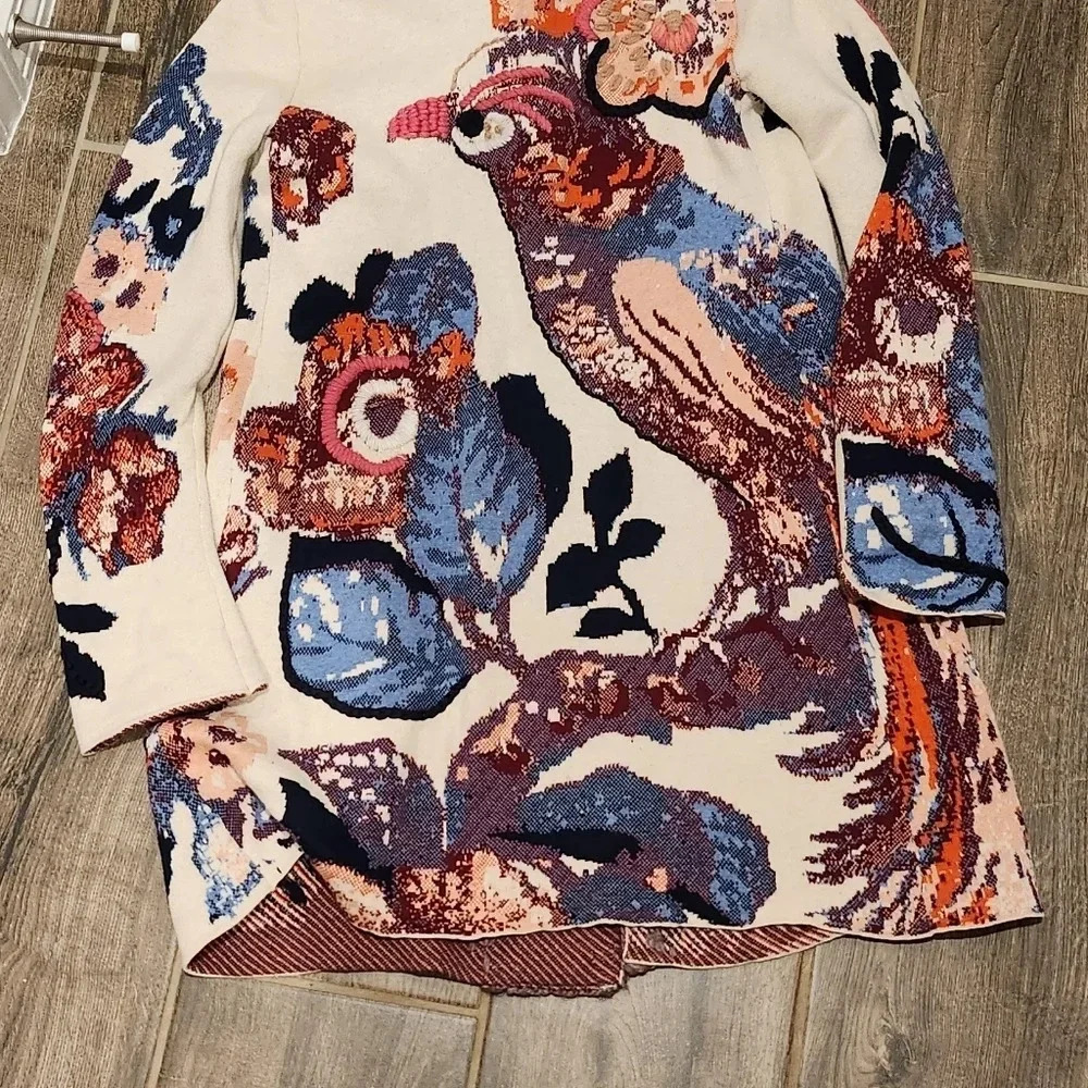 ANTHROPOLOGIE ▪️’Sleeping in Snow’‎ Foret Cardigan Sweater. Rare - Picture 4 of 8